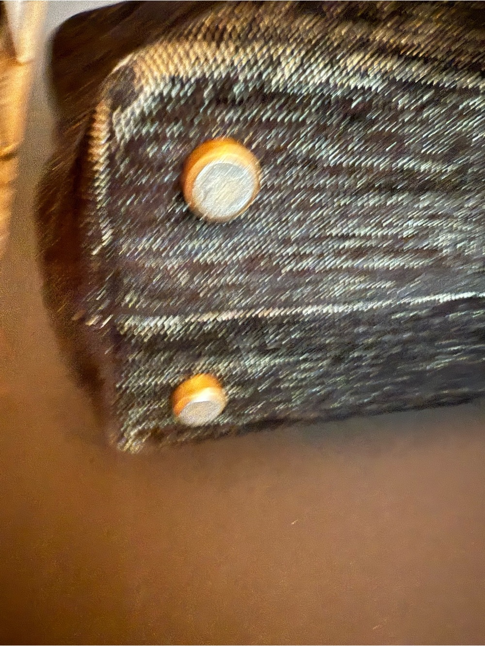 Jim Thompson Black Tote with Leather Tan Trim - Picture 8 of 11